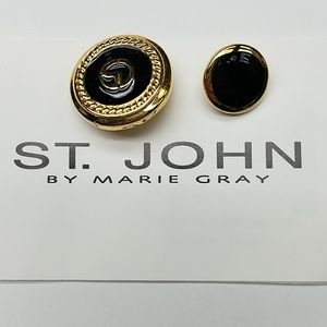 St. John Buttons Gold and Black